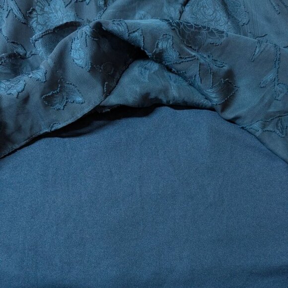 BCX Dark Fairy Floral Dress Junior XXS Tiered Ruffle Faux Wrap Textured - Picture 11 of 13